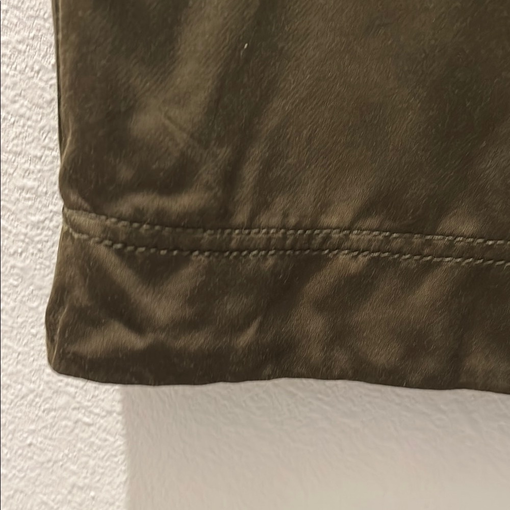 ANN TAYLOR LOFT  Olive Green Wrap front Women's Skirt - Picture 7 of 11